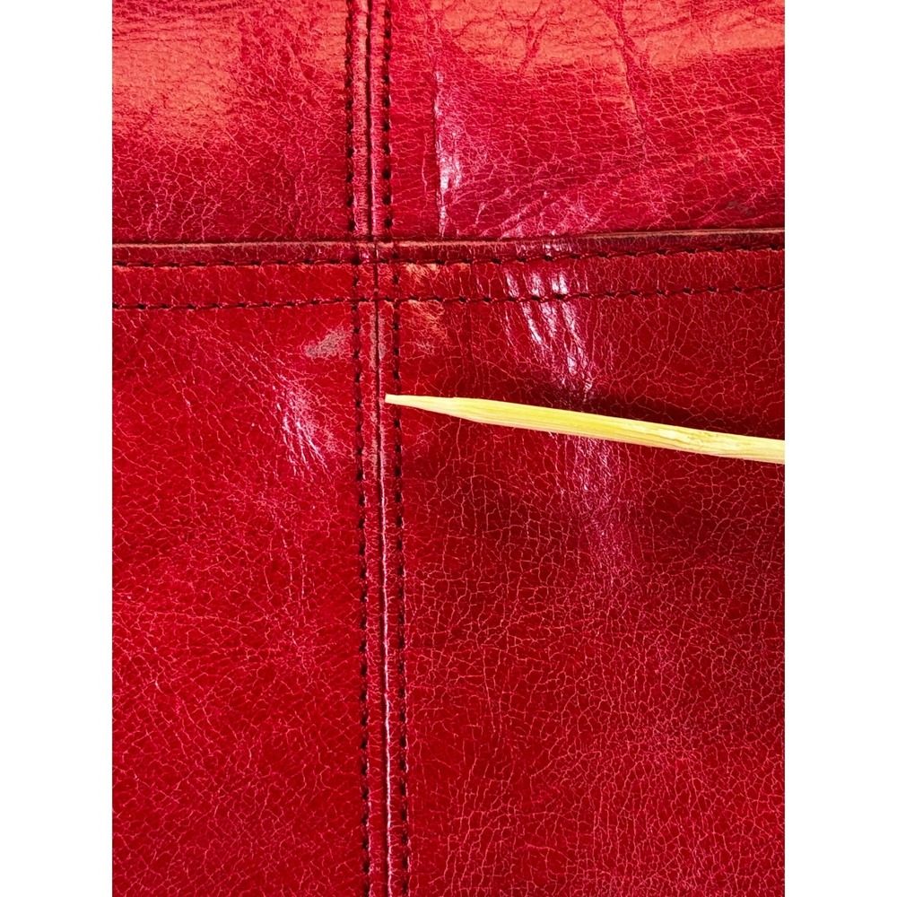 HOBO International Red Leather Crossbody Shoulder Bag Adjustable Strap - Picture 10 of 10